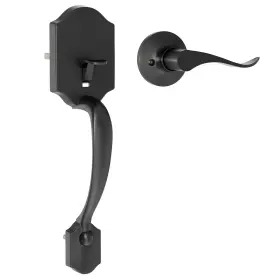 Rf-yhs003 Rafeciee Black Front Door Handle No Lock Exterior Handles With Passage Lever En