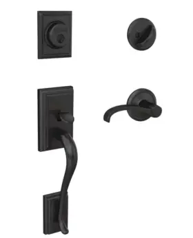 Fc60 Schlage 043156041206 Cam 622 Wit Matte Black Single Cylinder Door Handleset