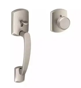 2788n Schlage 043156059447 Greenwich Satin Nickel Entry Door Lower Handleset Fe285 Grw 619