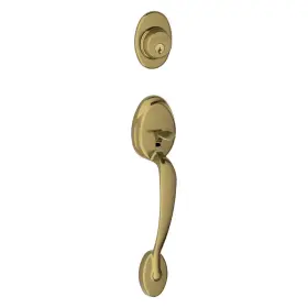 F58ply609 Schlage 043156164271 F58-ply Plymouth Single Cylinder Exterior Entrance - Brass