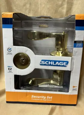 Schlage 043156171293 Keyed Entry Door Knob And Single Cylinder Deadbolt Combo Bb Security Set