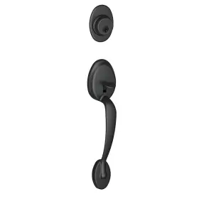 F92ply622 Schlage 043156181414 F92-ply Plymouth Exterior One-sided Dummy Handleset - Black