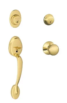 F62ply619ply Schlage 043156196357 F62 Ply 605 Plymouth Double Cylinder Handleset