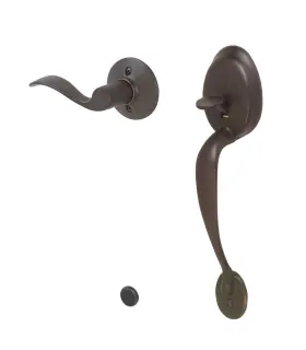 Fe285-ply-acc-rh Schlage 043156218790 Right Handed Front Entry Handleset - Bronze