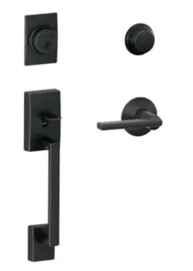 Schlage 043156247646 F62 Cen 716 Lat Century Double Cylinder Handleset In Aged Bronze