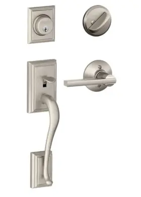 F60addlat619 Schlage 043156251018 Addison Sectional Single Cylinder Keyed Entry Handleset