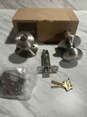 F51aply619 Schlage 043156399512 New F51-ply Nickel Plymouth Keyed Entry Panic Proof Door Knob Set F51aply619 Schlage 043156399512 New F51-ply Nickel Plymouth Keyed Entry Panic Proof Door Knob Set