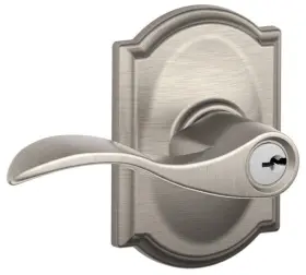 F51aacc619cam Schlage 043156427680 F51-acc-cam Accent Single Cylinder Keyed Entry Door Lever - Nickel