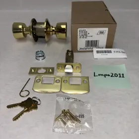 F51a Schlage 043156451593 Keyed Entry Door Knob Bel 505 605 In Bright Brass Finish