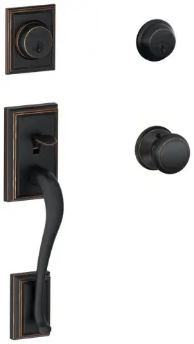 Schlage 043156466719 F62-add-and Addison Collection Double Cylinder Entrance - Bronze