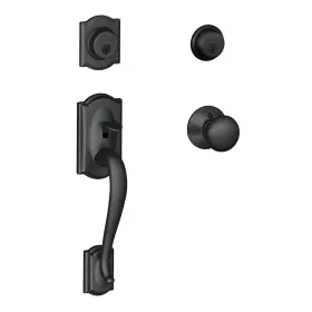 F62cam622ply Schlage 043156467693 F62-cam-ply Double Cylinder Handleset - Black