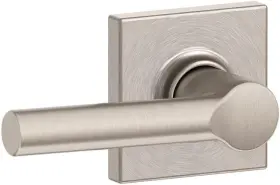 Schlage 043156502295 F10 Brw 619 Col Collins Trim Broadway Hall And Closet Lever Satin Nickel