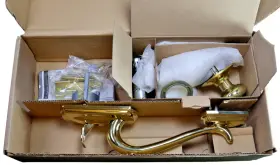 Schlage 043156812769 Camelot Front Entry Handleset F60 V Cam 505 Ply 605 Bright Brass