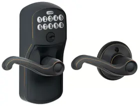 Fe575ply716fla Schlage 043156898183 Fe575-ply-fla Plymouth Keypad Entry - Bronze