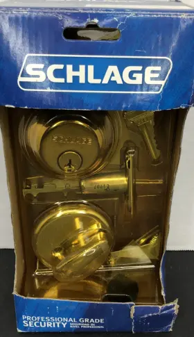 B360nv Schlage 043156973729 Brass 4 609 Deadbolt Keyed Professional Grade