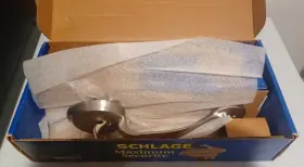 Schlage 043156999217 Maximum Security Door Outside Handle Deadbolt Lock Set Satin Nickel New