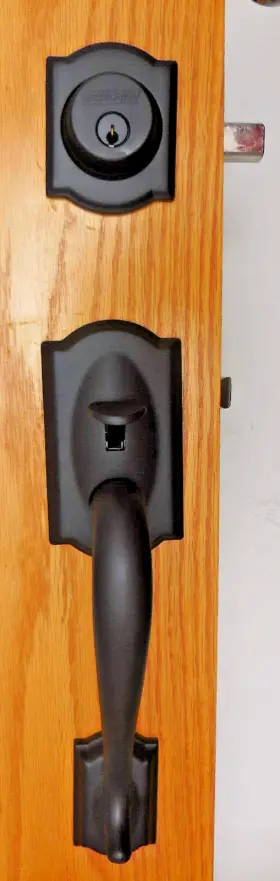 F60cam622ply Schlage 194555138179 Camelot Handle Plymouth Knob Deadbolt Matt Black #8wf