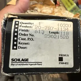 20-787-1134 Schlage Vintage Primus Lock Cylinder