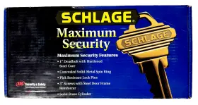 3404150 Schlage Maximum Security Door Handle Deadbolt Lock Set Solid Brass New