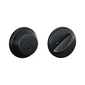 B60716t Schlage B60t Bronze Single Cylinder Grade 1 Deadbolt With Tapered Latch