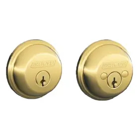 B62605 Schlage B62 Brass Double Cylinder Grade 1 Deadbolt From The B-series