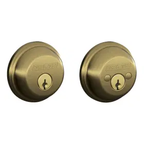 B62609 Schlage B62 Brass Double Cylinder Grade 1 Deadbolt From The B-series