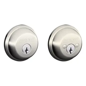 B62618 Schlage B62 Nickel Double Cylinder Grade 1 Deadbolt From The B-series