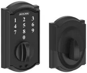 Be375cam622 Schlage Be375-cam Black Camelot Touch Keyless Electronic Deadbolt
