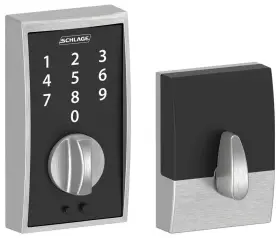 Be375cen626 Schlage Be375-cen Chrome Century Touch Deadbolt