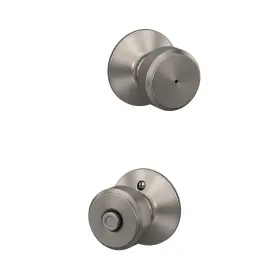 F40bwe619 Schlage F40 Bwe 619 Bowery Door Knob Bed And Bath Privacy Satin Nickel