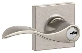 F51aacc619col Schlage F51a-acc-col Accent Single Cylinder Keyed Entry Door - Nickel