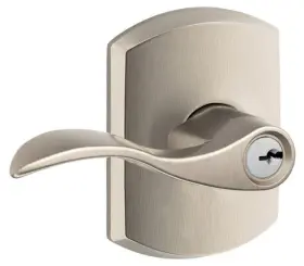 F51aacc619grw Schlage F51-acc-grw Accent Single Cylinder Keyed Entry Door Lever - Nickel