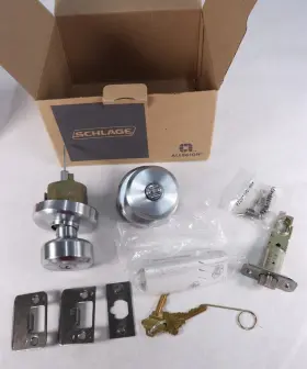 F51abwe626 Schlage F51a Bwe 626 Bowery Knob Keyed Entry Lock Satin Chrome New Open Box