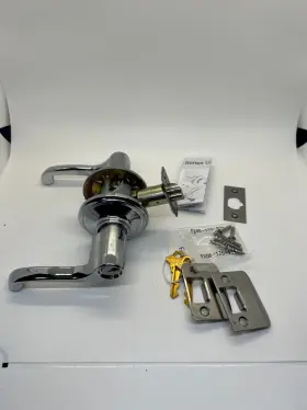 F51afla625 Schlage Flair Single Cylinder Keyed Entry Door Lever Set