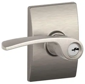 F51amer619cen Schlage F51-mer-cen Merano Single Cylinder Keyed Entry Door Lever - Nickel