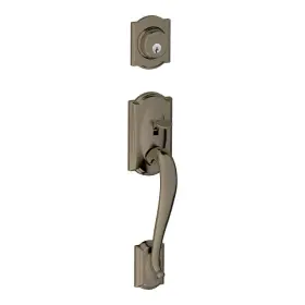 F58cam620 Schlage F58-cam Camelot Single Cylinder Exterior Entrance - Grey