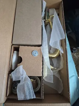 F60cam505acc605rh Schlage Entrance Keyed Lock Handleset Brass F60 Cam 505 Acc 605 Strike Rh Nib