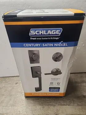 F60cen619lat Schlage Century Handleset Latitude Lever Satin Nickel