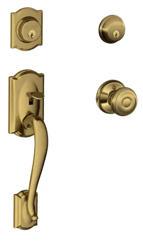 F62-cam-geo Schlage Camelot Double Cylinder Handleset