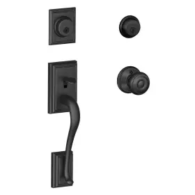 F62add622geo Schlage F62-add-geo Addison Double Cylinder Handleset - Black