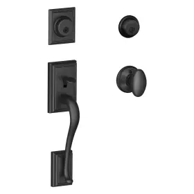 F62add622sie Schlage F62-add-sie Double Cylinder Addison Handleset - Black