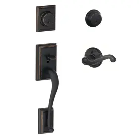F62-add-fla-rh Schlage F62add716flarh Right Handed Double Cylinder Addison - Bronze