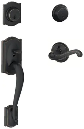F62-cam-fla-lh Schlage F62cam716flalh Camelot Left Hand Double Cylinder - Bronze