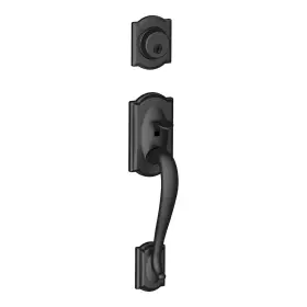 F92cam622 Schlage F92-cam Camelot Exterior One-sided Dummy Handleset - Black
