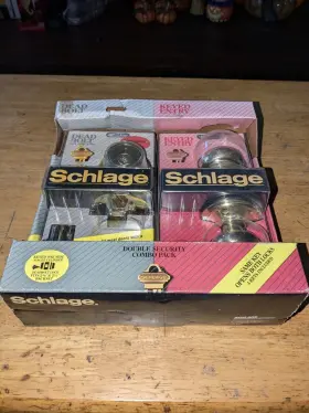 Fb150v Schlage New-vintage Dead Bolt And Keyed Entry Double Security Combo Pack Same Key