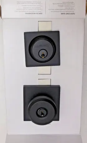 Fb55ngbwe622 Schlage Bowery Knob Collins Trim Deadbolt Matt Black #8wg