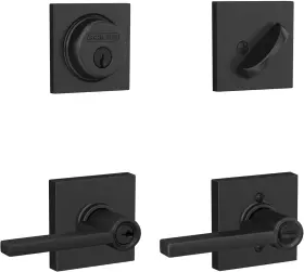 Fb55nglat622col Schlage Fb55n G Lat 622 Col Single Cylinder Deadbolt And Keyed Entry Matte Black