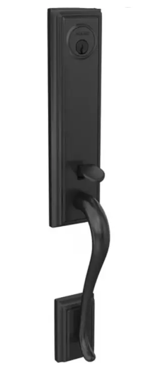 Fct58add622 Schlage Addison Keyed Entry Half Plate Handle Exterior Matte Black