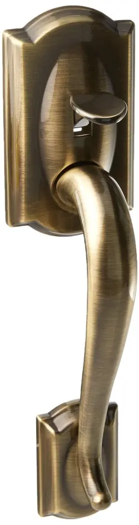 Fe285cam609geo Schlage Antique Brass Camelot Lower Handleset Featuring The