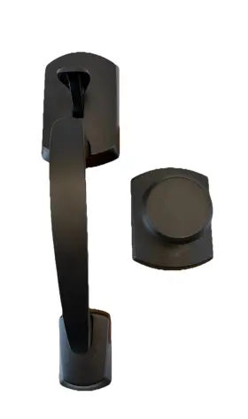 Fe285grw622bwe Schlage Greenwich Entrance Handle With Bowery Knob In Matte Black